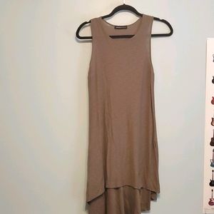 Small dark green midi scoop dress